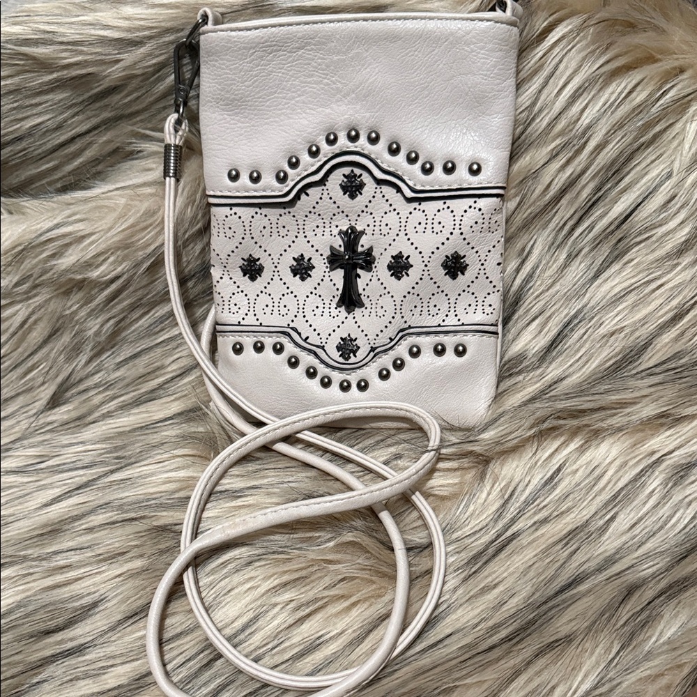 White and Black Crossbody Bag
